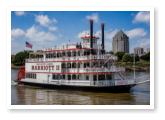 The Harriet II riverboat cruising on the Alabama River